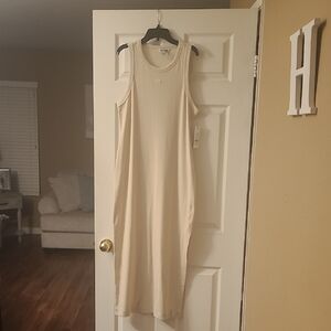 DKNY Cream Sleeveless Dress SZ XL